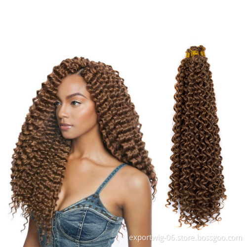wholesale 14inch water wave crochet synthetic hair passion twist water wave crochet braiding hair extension